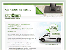 Tablet Screenshot of evergreenclean.ca